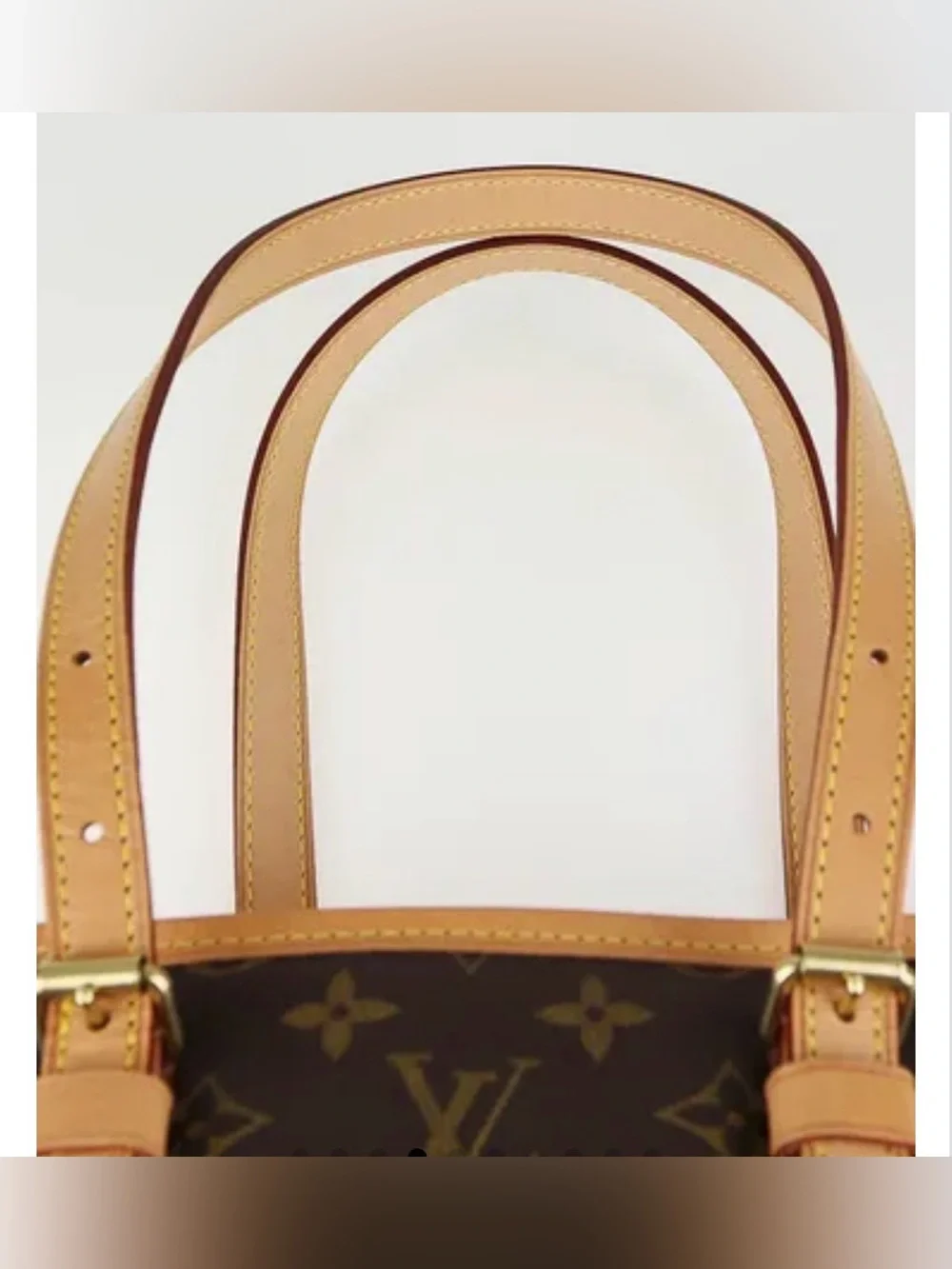Louis Vuitton Petit Bucket Monogram Canvas Bag, EUC